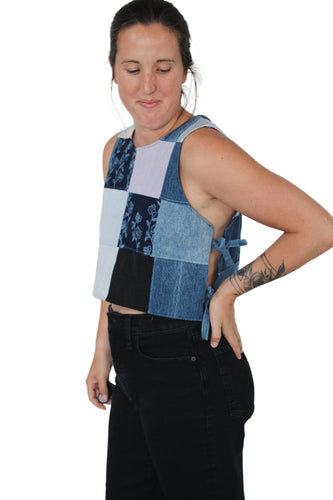 Patchwork Tie Top | M
